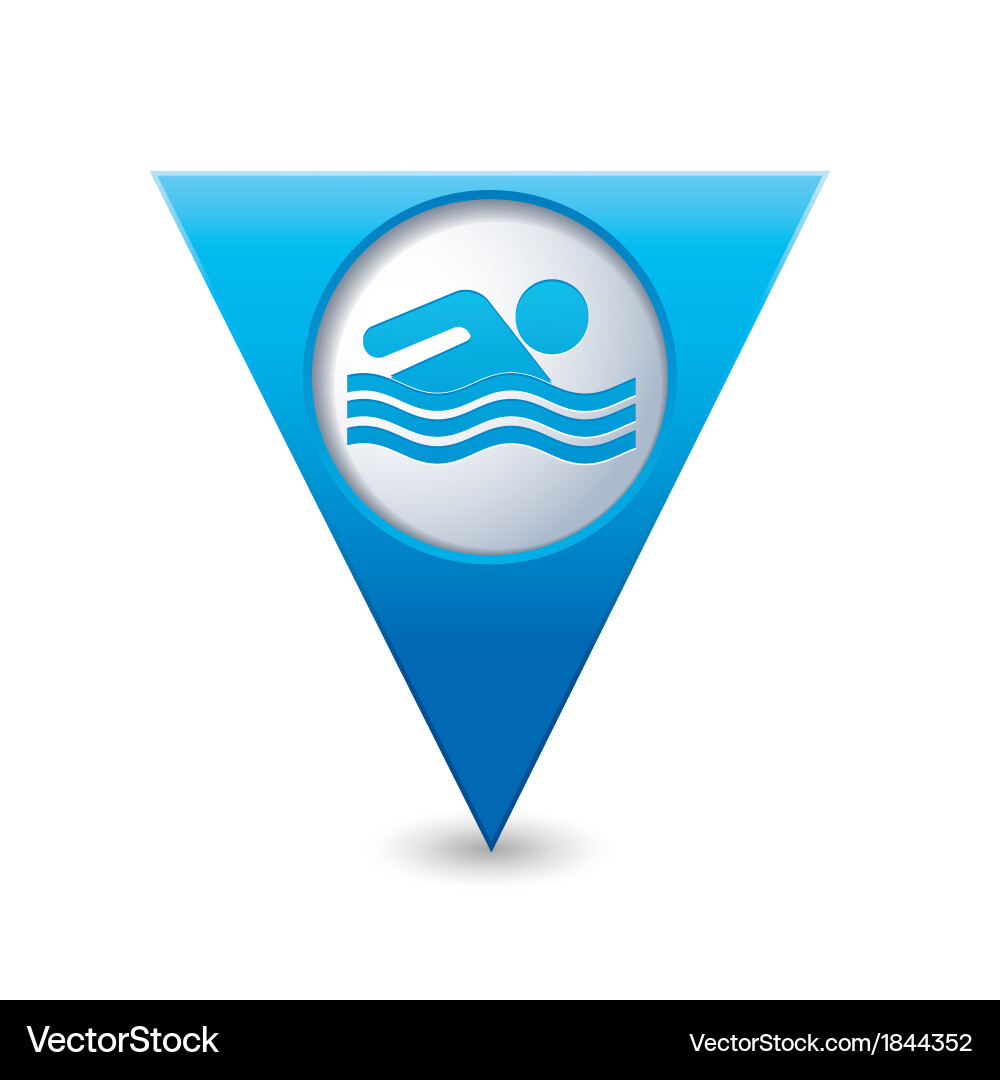 Swimming Pool Map Pointer Vector Image