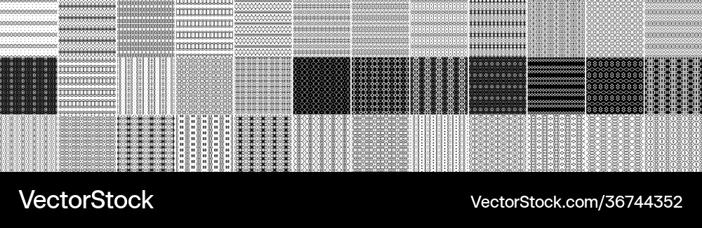 Universal different geometric seamless patterns Vector Image