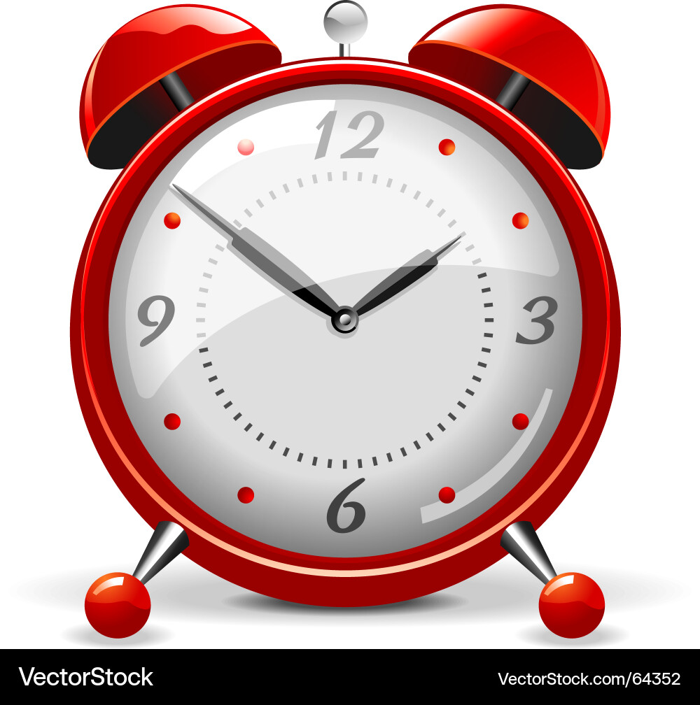 Vintage Alarm Clock Vector Image