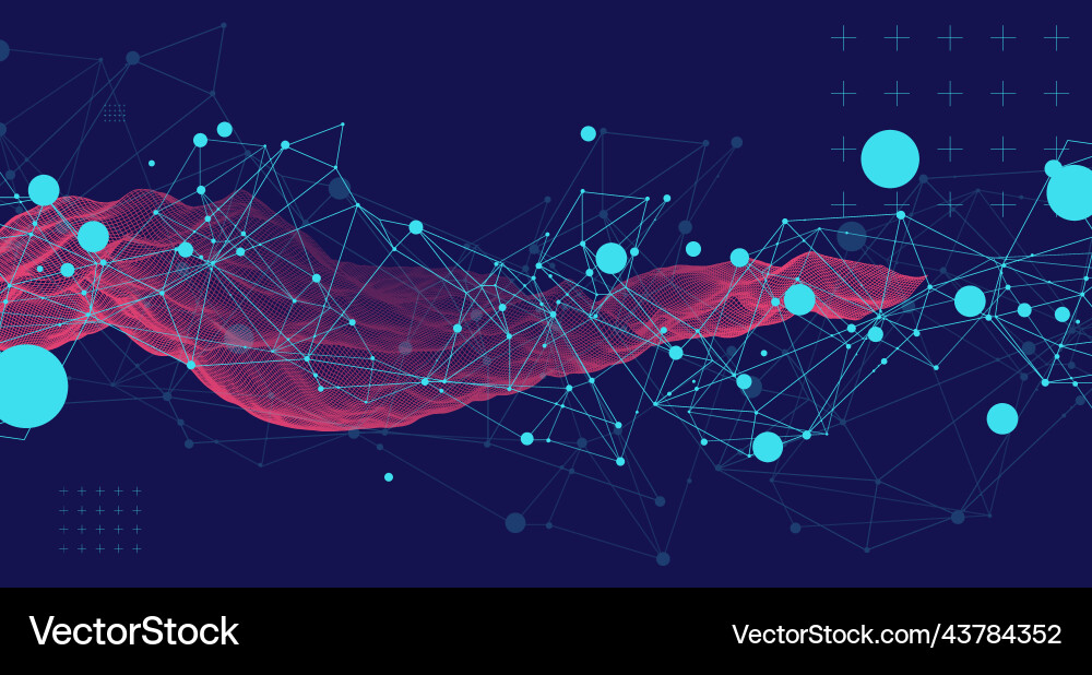 Wireframe background with plexus effect Wireframe background with plexus effect vector image