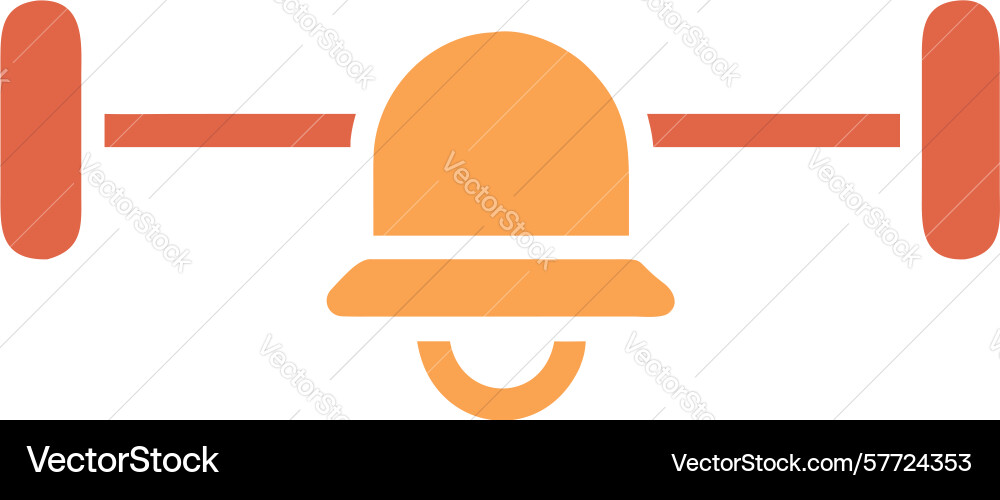Abstract bell with minimalist handle design vector image