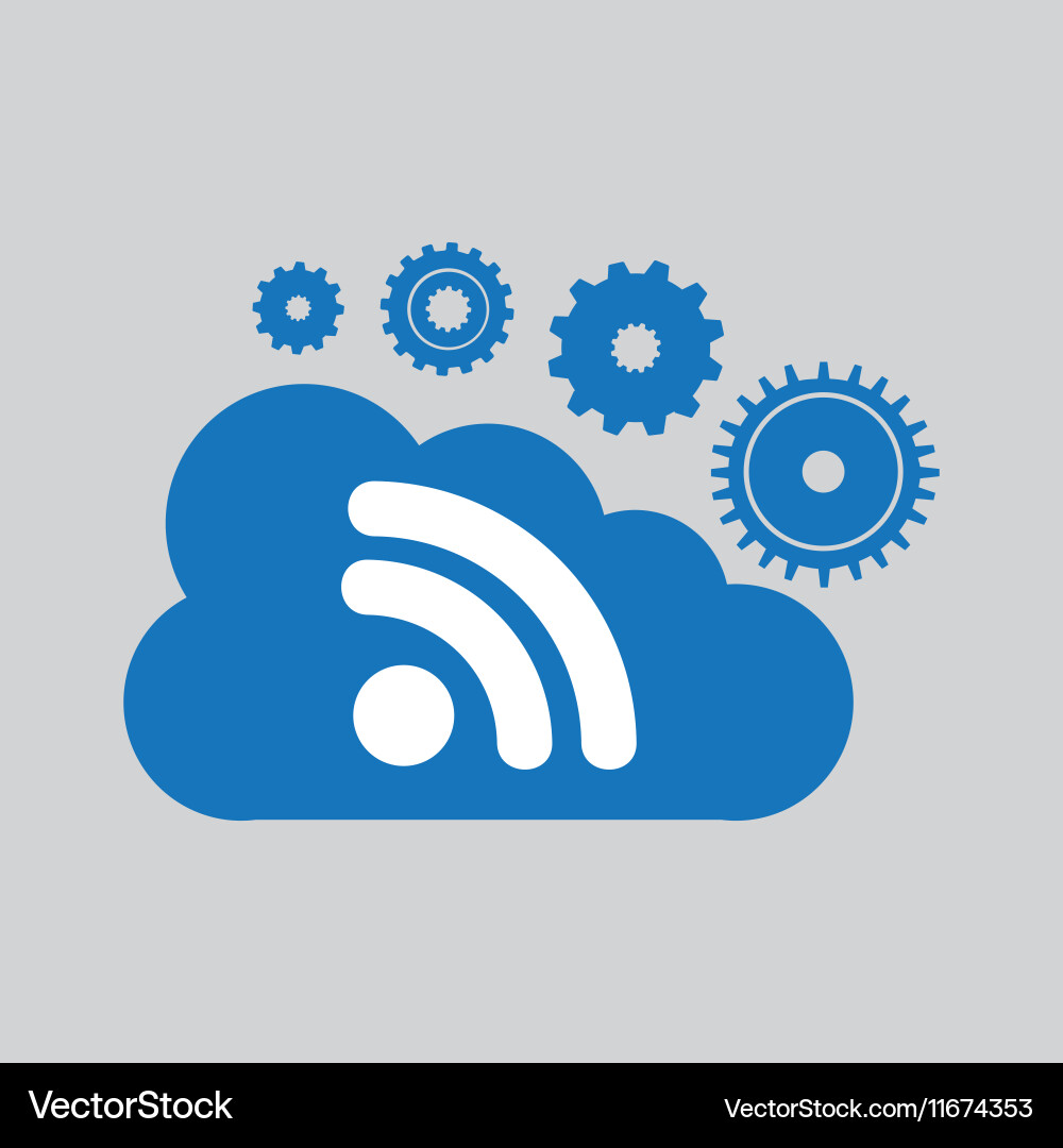 Cloud network wifi technology connection design vector image