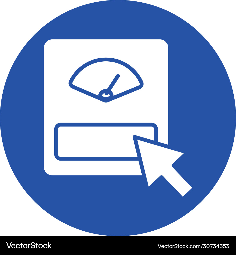 Cursor mouse with scale health online vector image