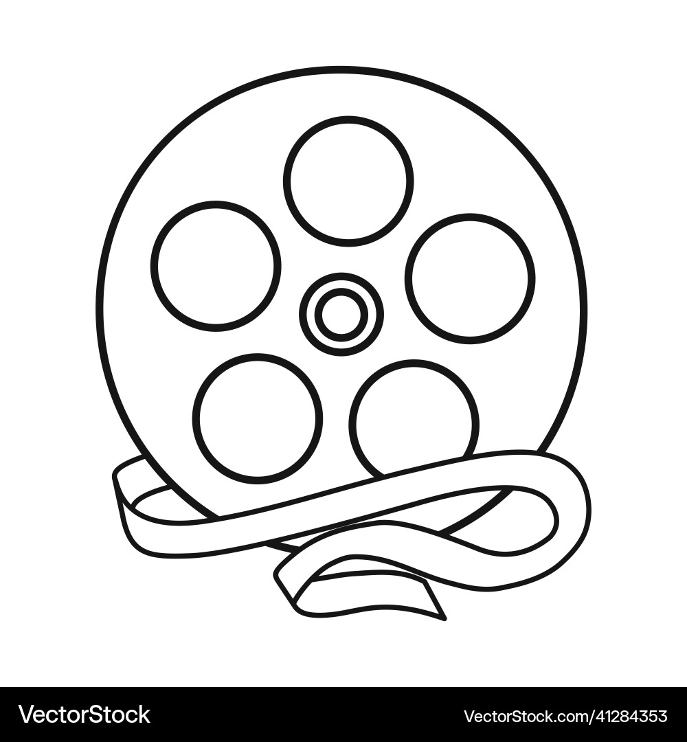 Design of reel and roll sign web element Vector Image