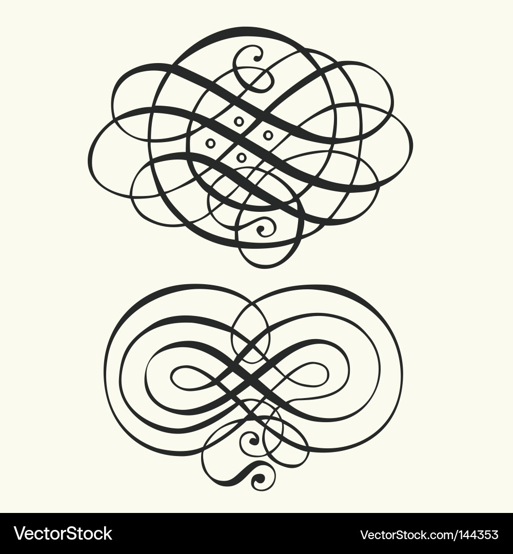 Elegant Swirl Patterns vector image
