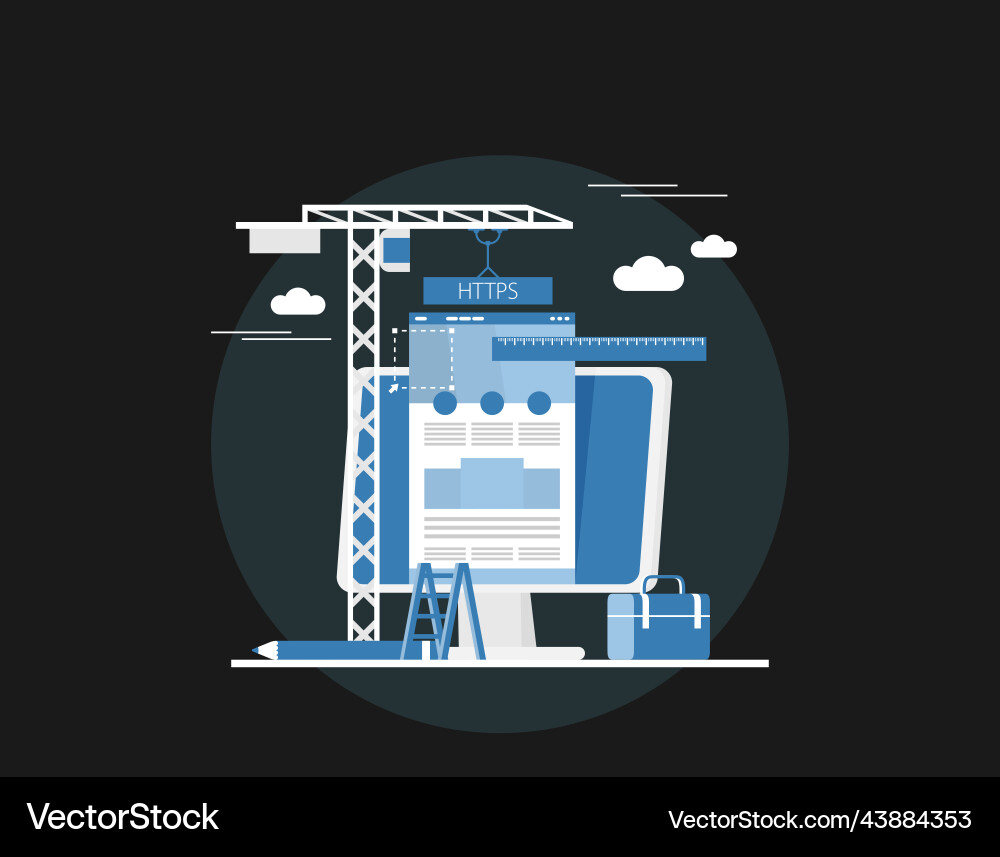 Flache Webdesign- und Entwicklungskonzepte Flache Webdesign- und Entwicklungskonzepte vektorbild