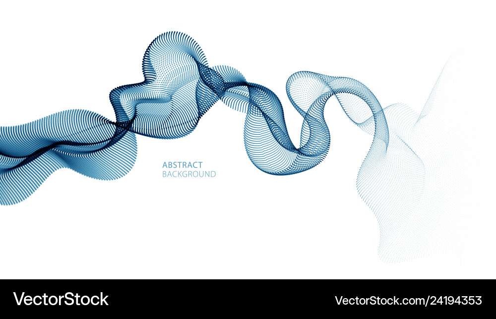 Flowing particles wave dynamic sound motion curve Flowing particles wave dynamic sound motion curve vector image