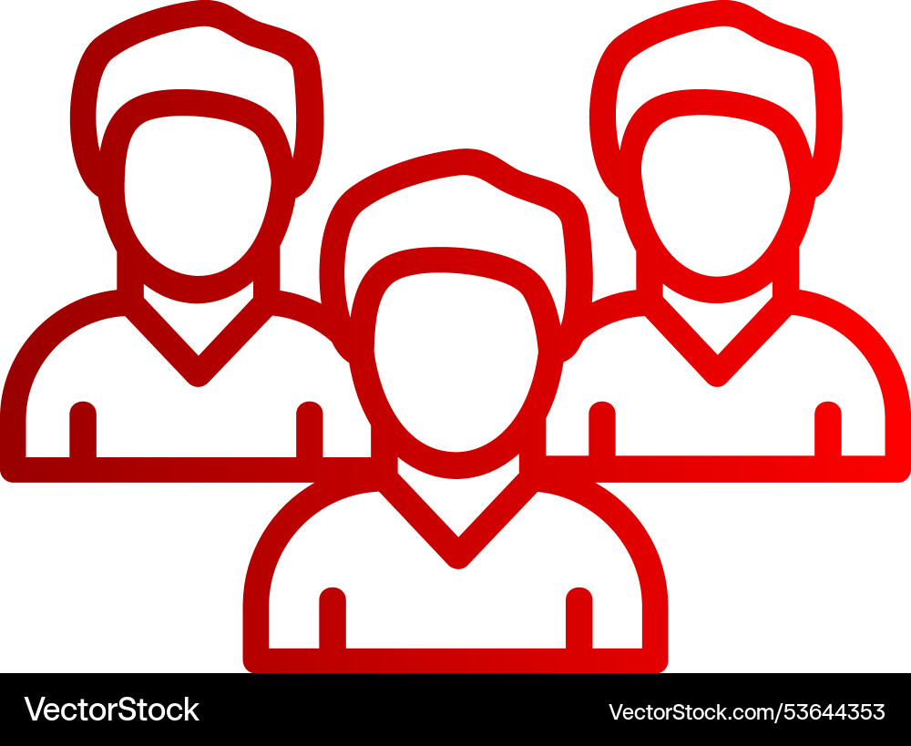Group line gradient icon Vector Image