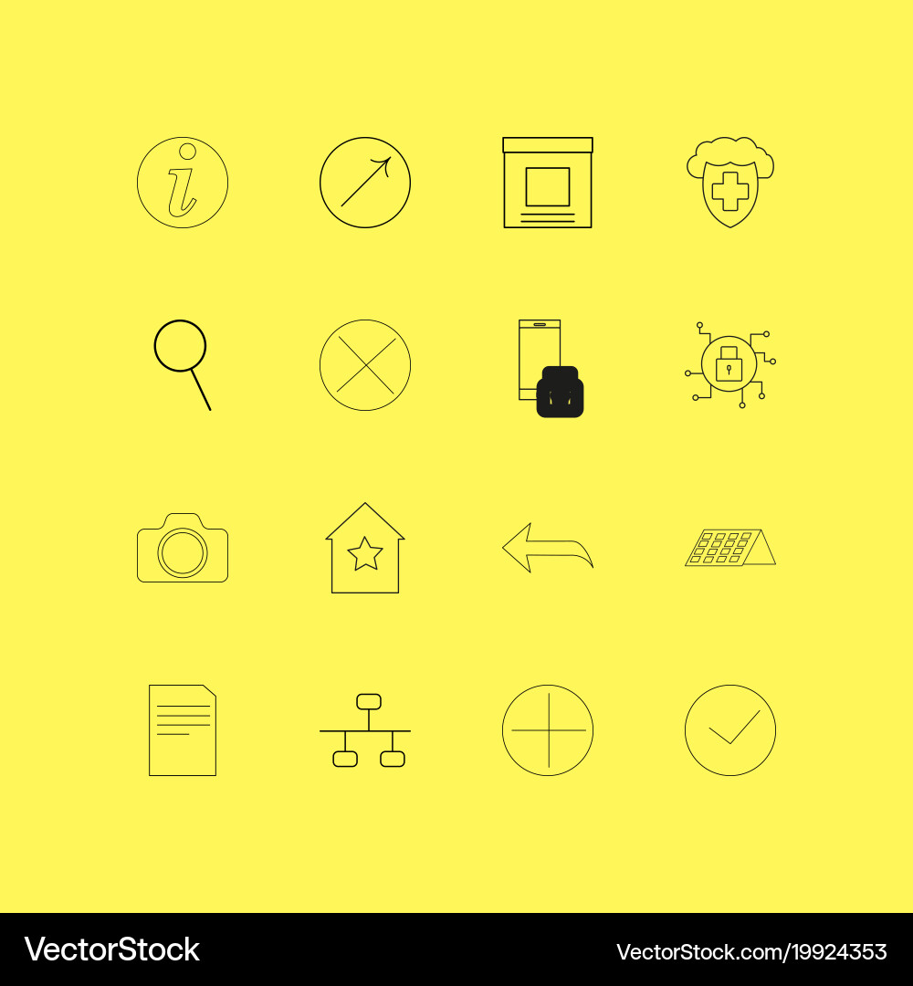 Internet of things linear icon set simple outline vector image