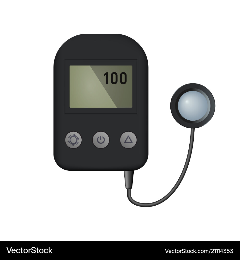 Light meter with remote sensor Light meter with remote sensor vector image