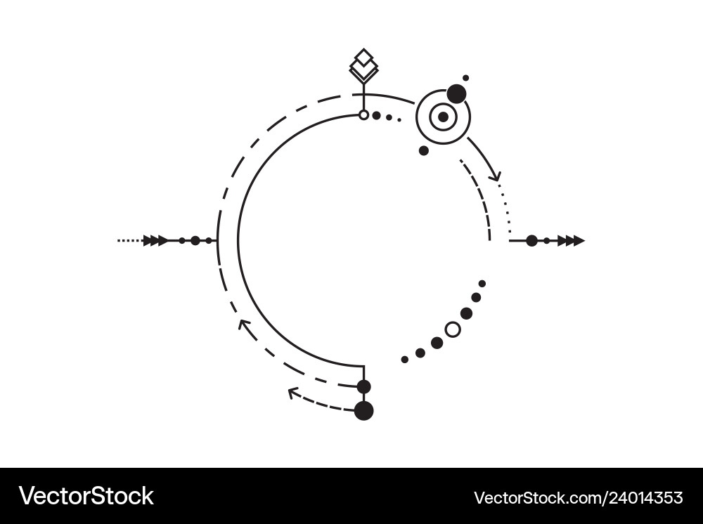 Minimalistic design lines frame for text Vector Image
