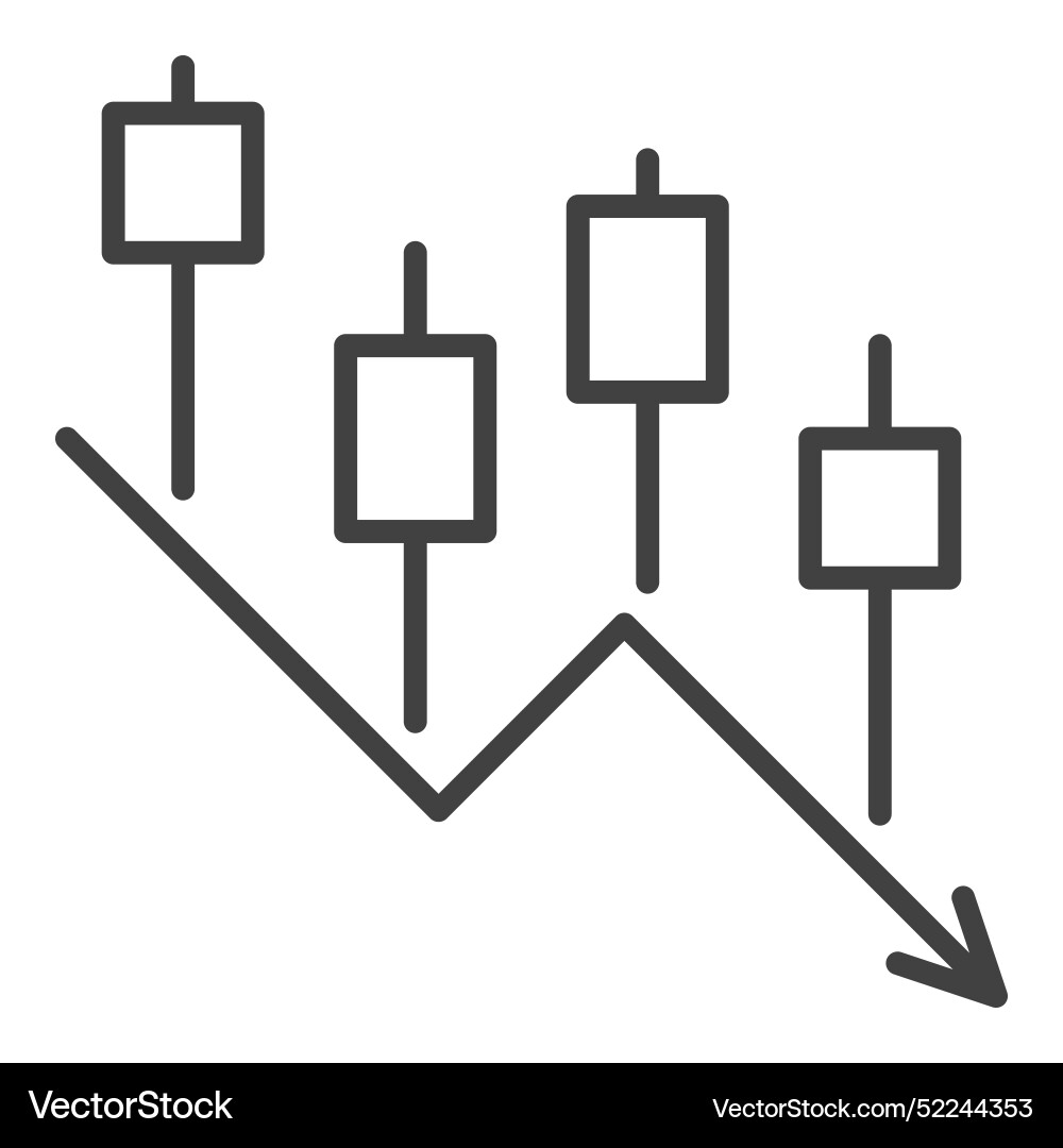 Online crypto trading candlestick chart outline – Royalty-Free Vector |  VectorStock