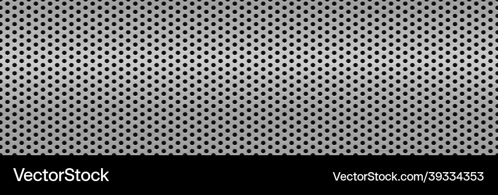 Perforated metal steel plate design realistic Perforated metal steel plate design realistic vector image