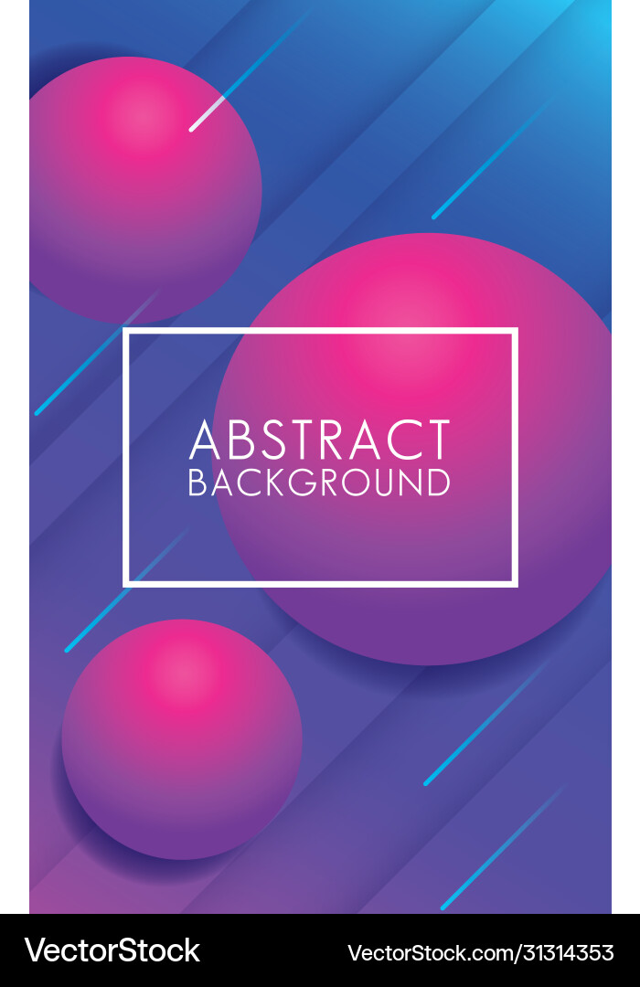Rectangle frame in colorful abstract background Vector Image