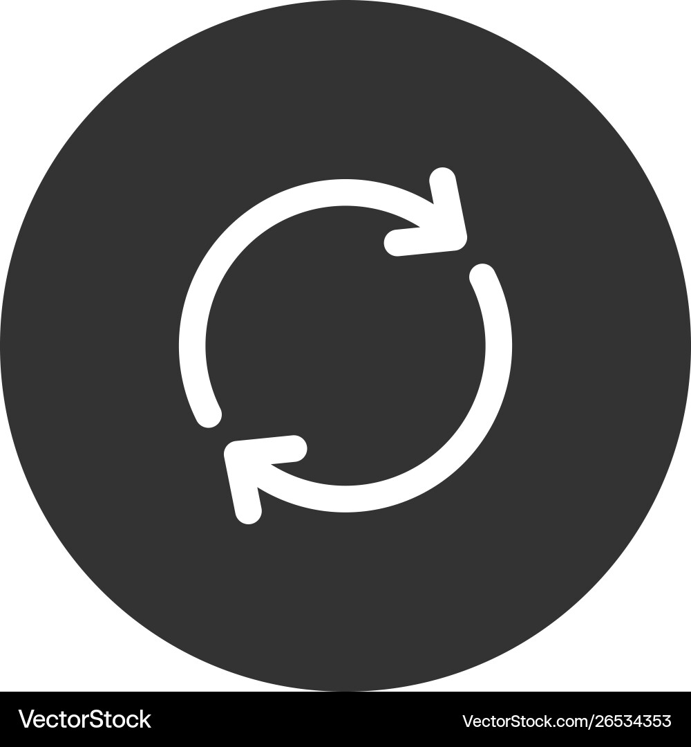 Refresh icon in modern style for web site Refresh icon in modern style for web site vector image