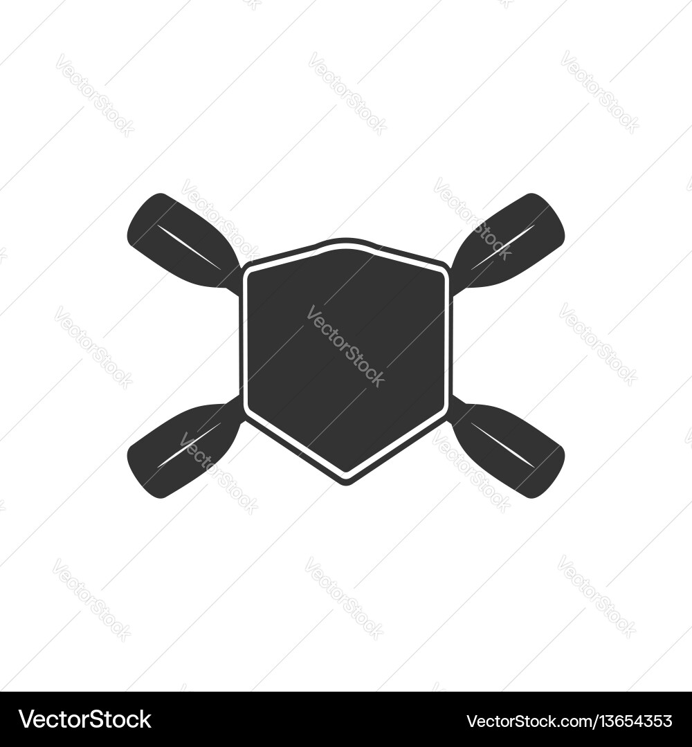 Rowing blank badge template for creating custom Rowing blank badge template for creating custom vector image