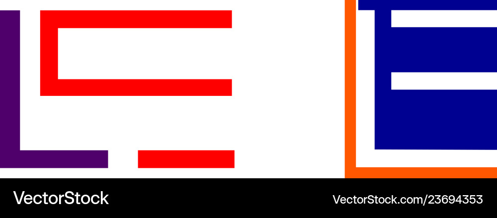 Satz von Anfangsbuchstaben le Logo Template Design Satz von Anfangsbuchstaben le Logo Template Design vektorbild