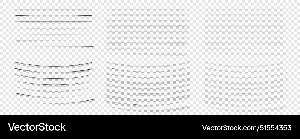 Set of shadows with soft edges isolated Set of shadows with soft edges isolated Vector Image