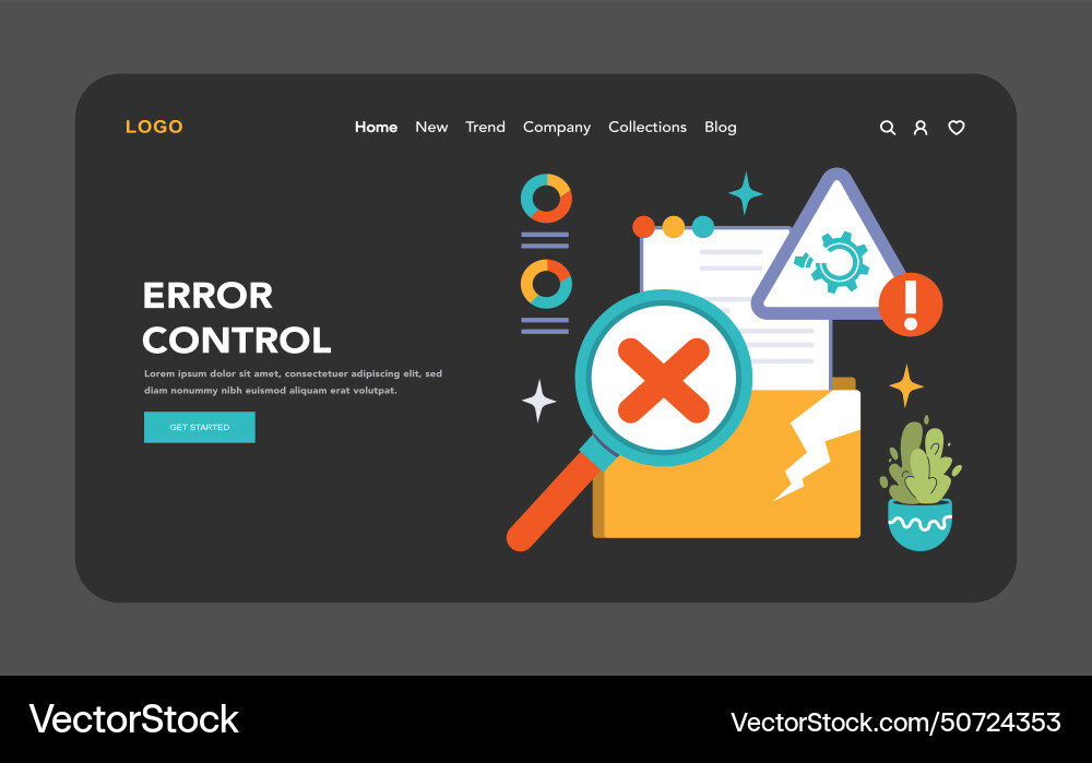 Software testing web banner or landing page dark Software testing web banner or landing page dark vector image