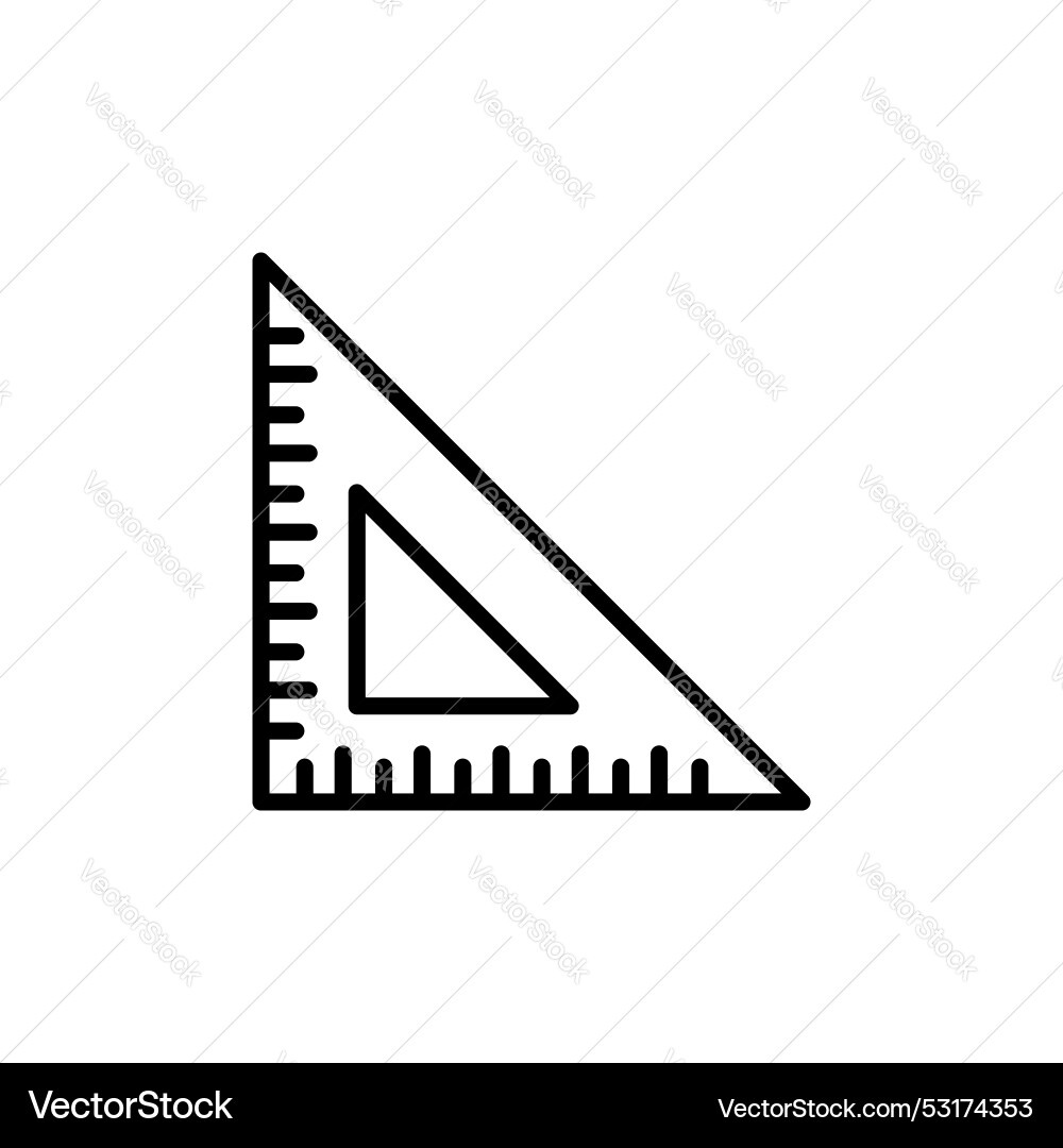 Triangle ruler icon set architect measure Triangle ruler icon set architect measure Vector Image