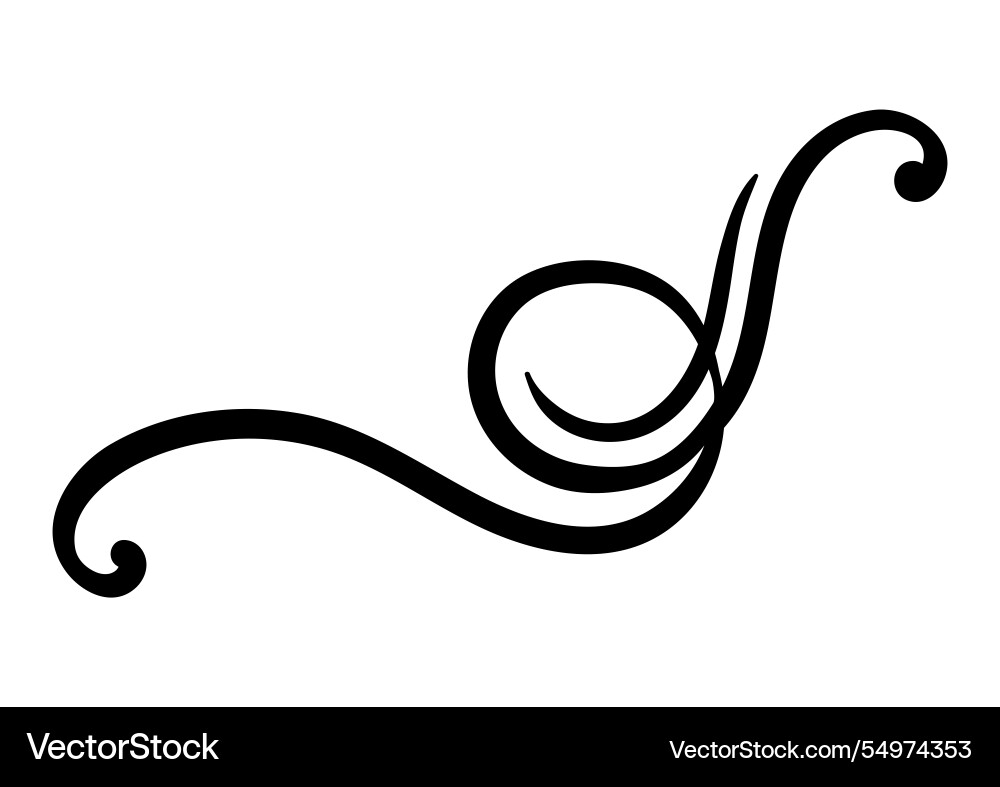 Vignette curl element decorative calligraphic Vignette curl element decorative calligraphic vector image