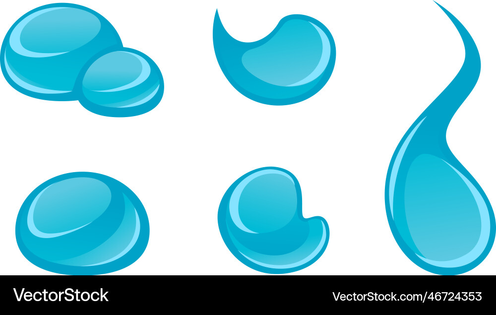 Water drops rain or tears puddle blob Water drops rain or tears puddle blob Vector Image