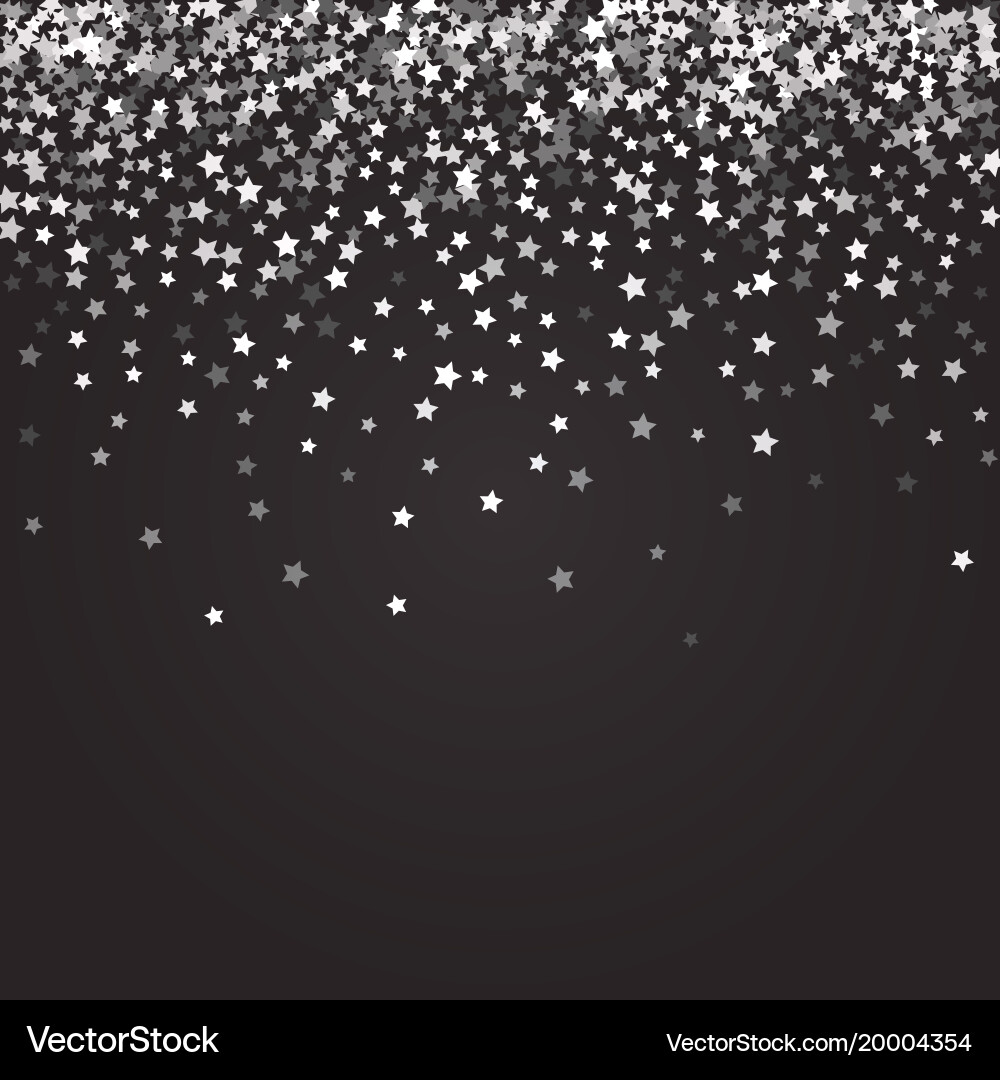 Abstract pattern of random falling stars vector image