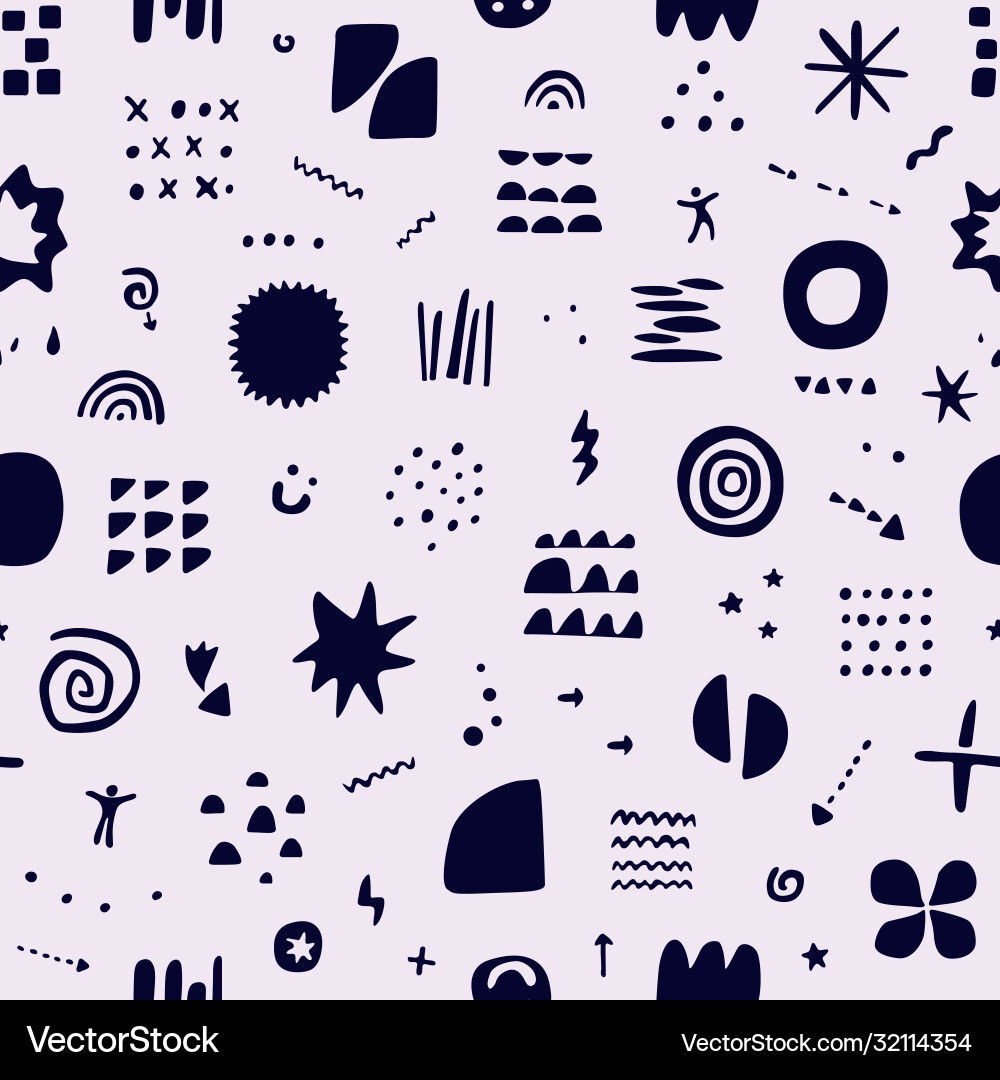 Abstract Symbol Pattern - Seamless Vector Image