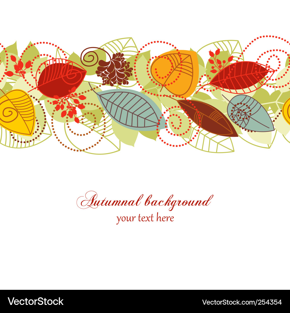Autumn Foliage Background Vector Image