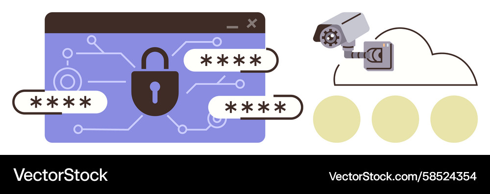 Cybersecurity Data Protection Icons Vector Image
