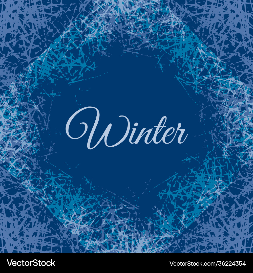 Ice crystals texture design frame abstract Ice crystals texture design frame abstract vector image
