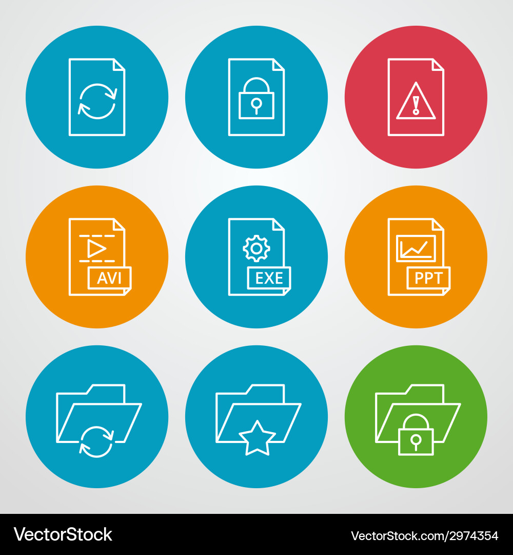 Line icons set for web site design and mobile apps vector image