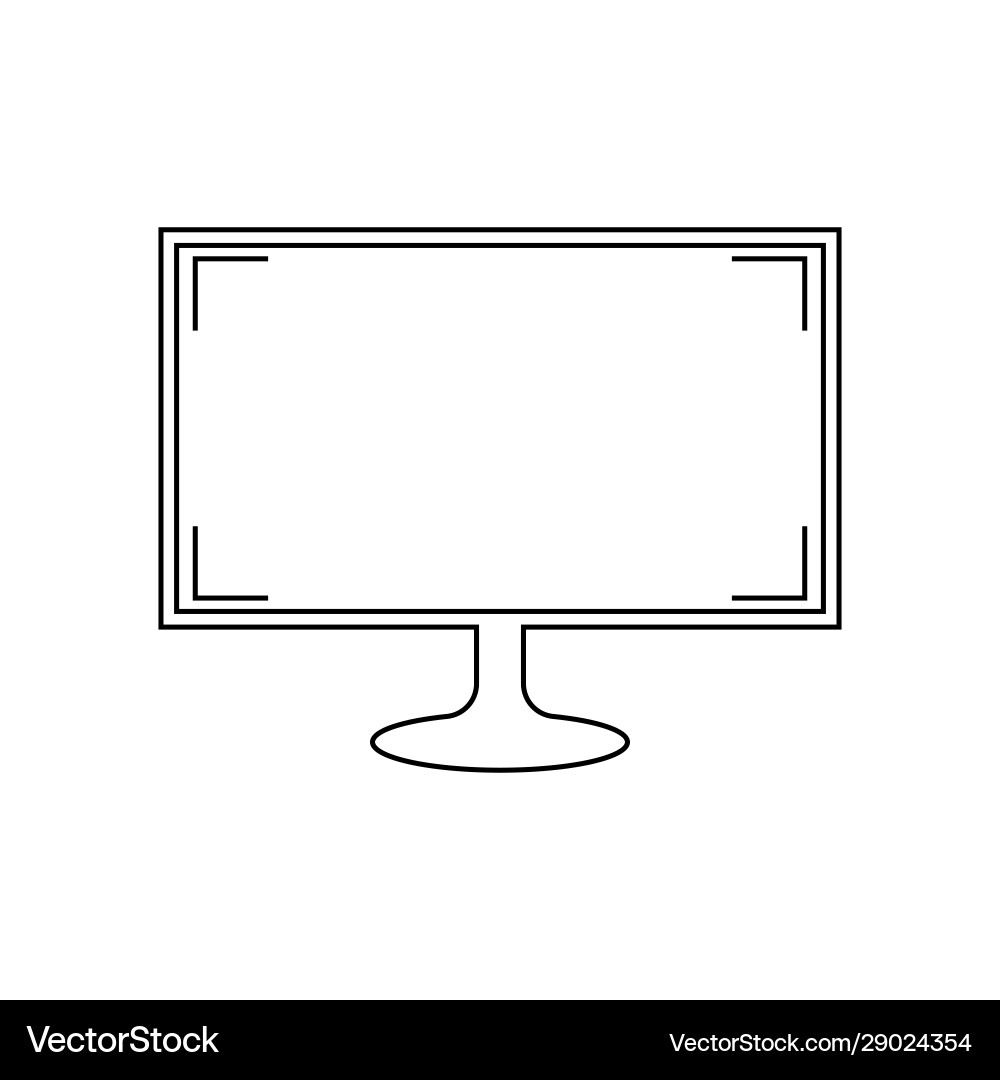 Monitor with a blank and isolated screen Monitor with a blank and isolated screen vector image