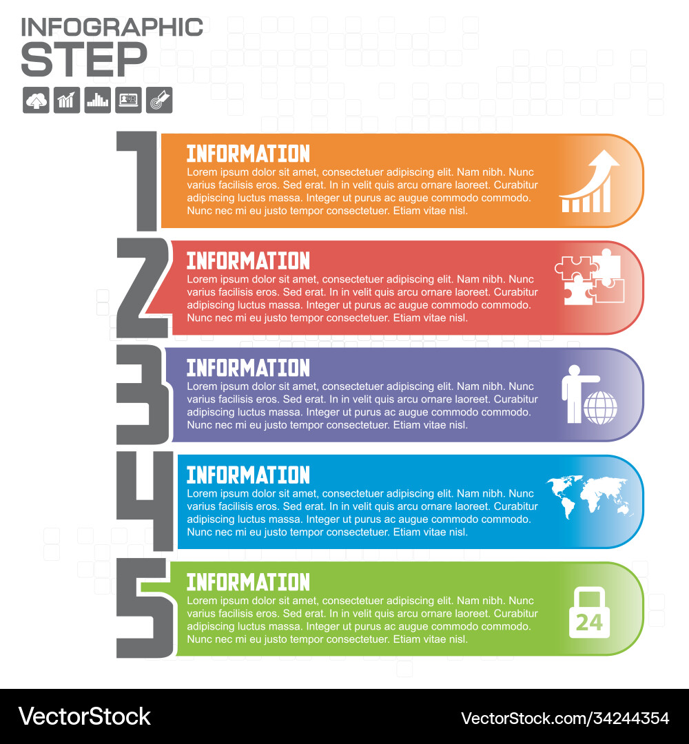 Numbers four points slide template Numbers four points slide template Vector Image