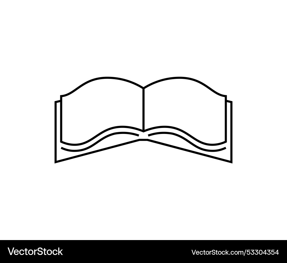Open book icon with clean lines representing Open book icon with clean lines representing vector image