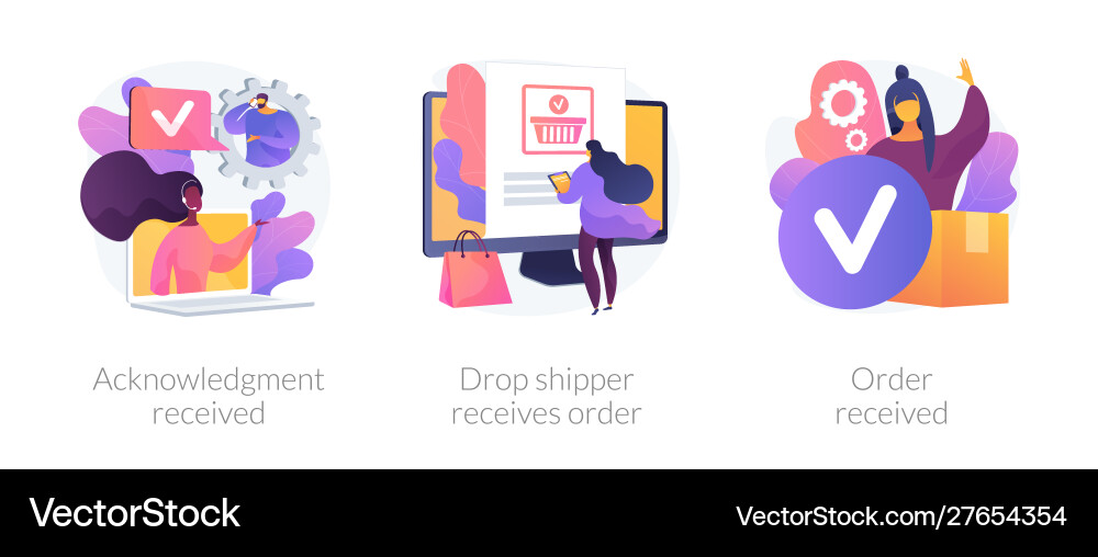 Order processing concept metaphors Vector Image