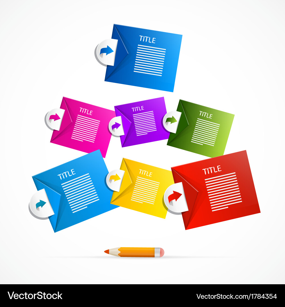 Progress steps for tutorial infographics vector image