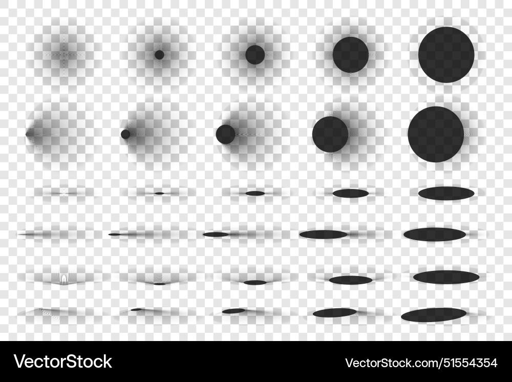 Round shadow with soft edges isolated Round shadow with soft edges isolated Vector Image