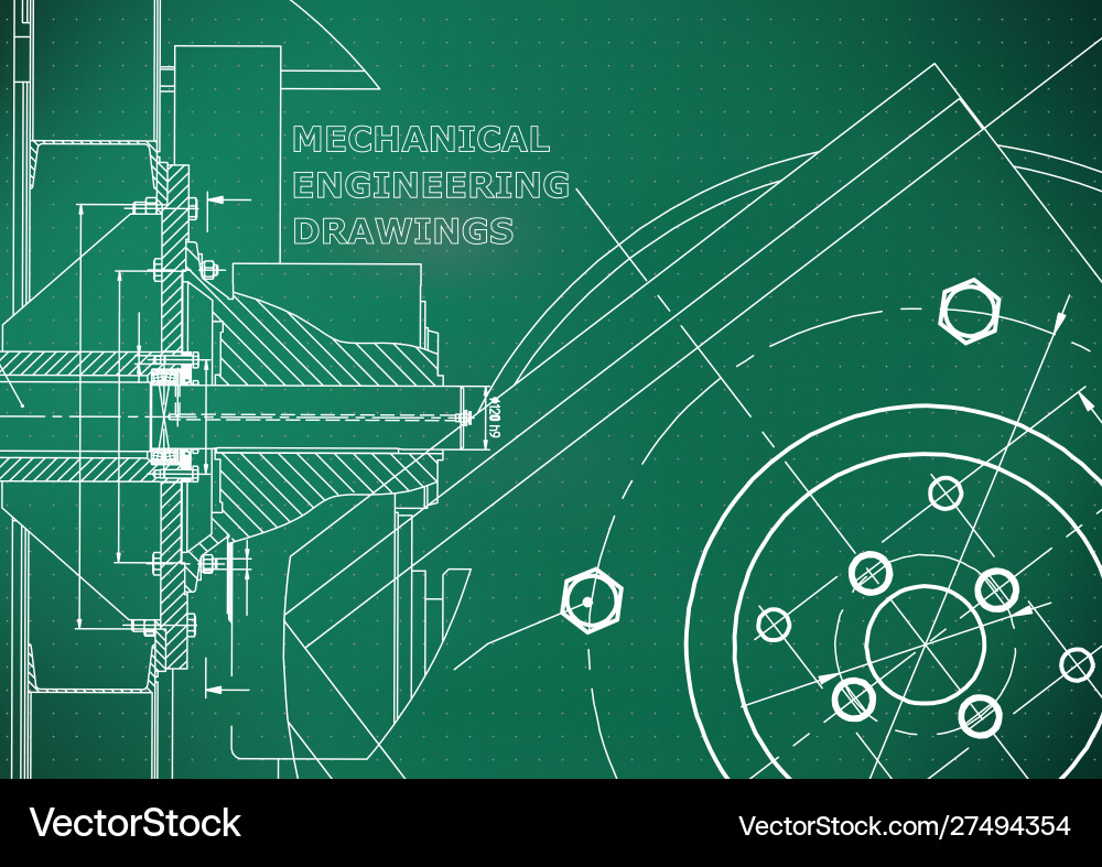 Technical mechanical engineering background Technical mechanical engineering background vector image