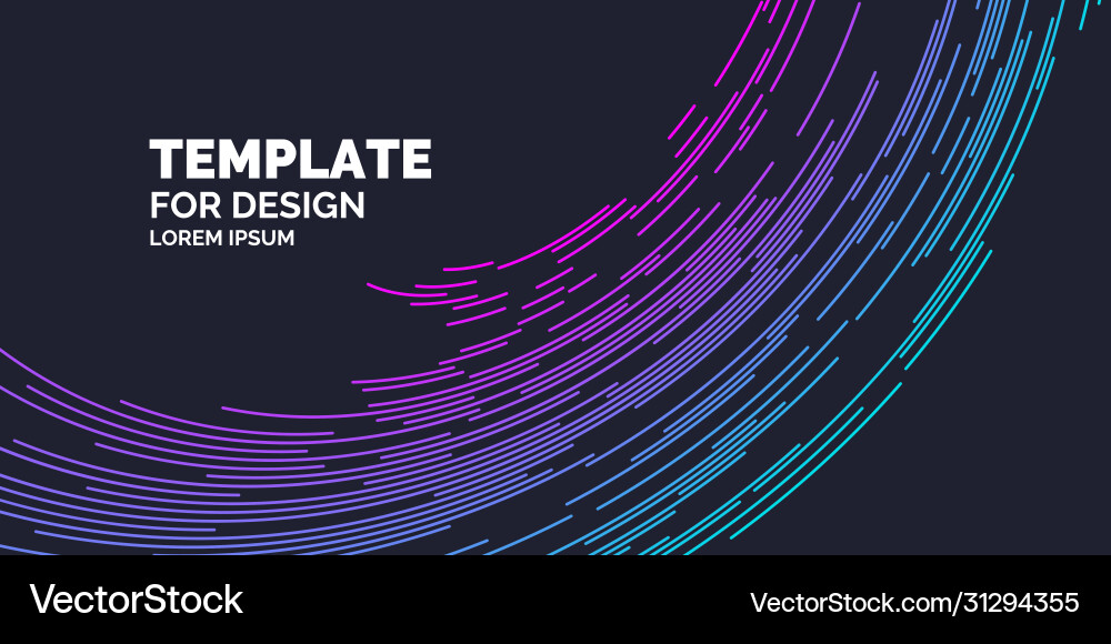 Abstract element with dynamic lines vector image