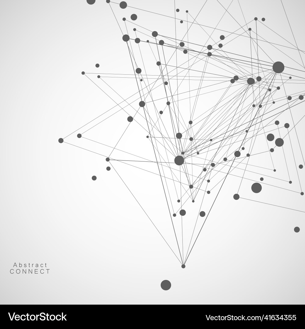 Abstract polygonal connecting dots Abstract polygonal connecting dots vector image