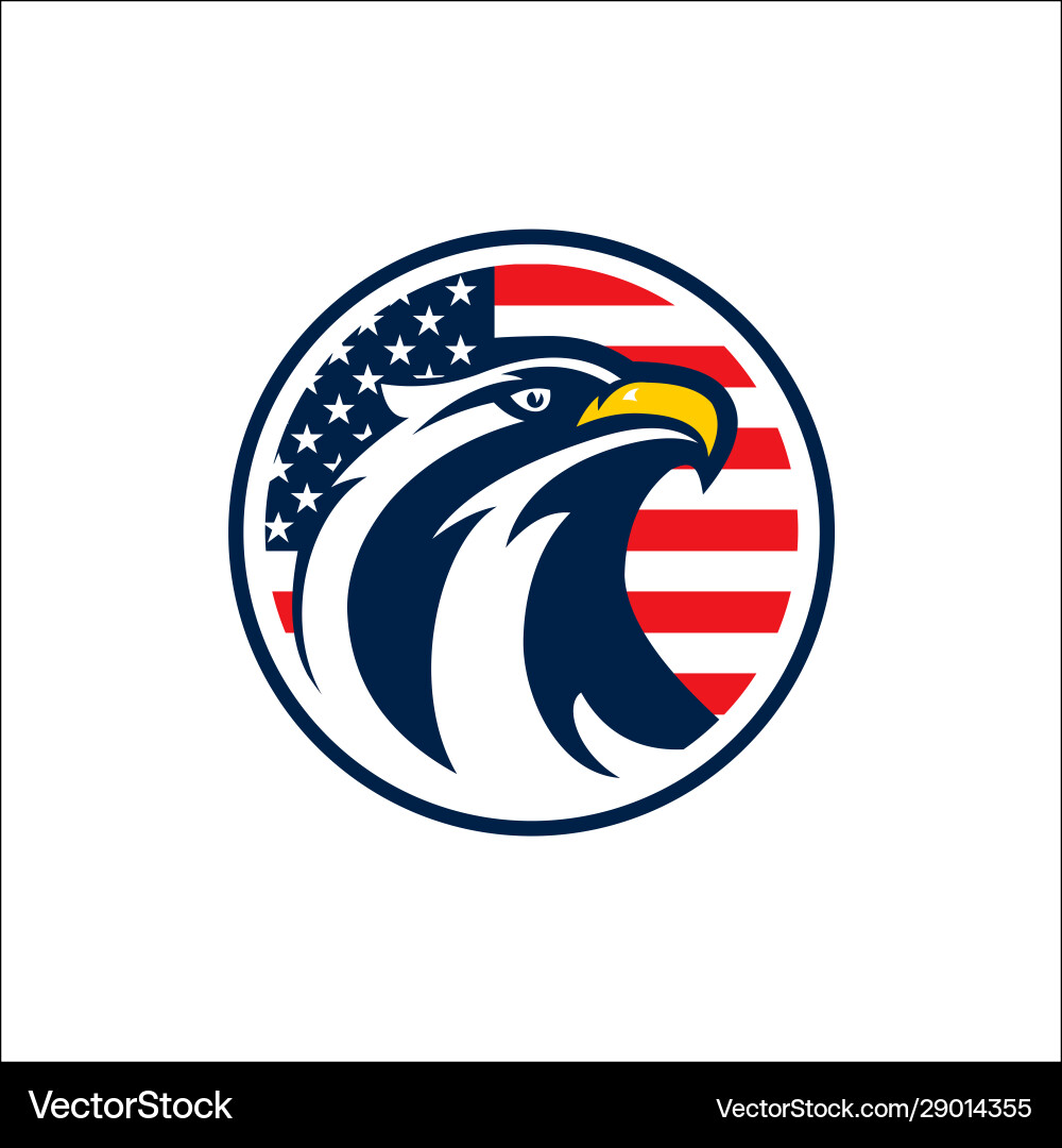 American Eagle Badge Royalty Free Vector Image
