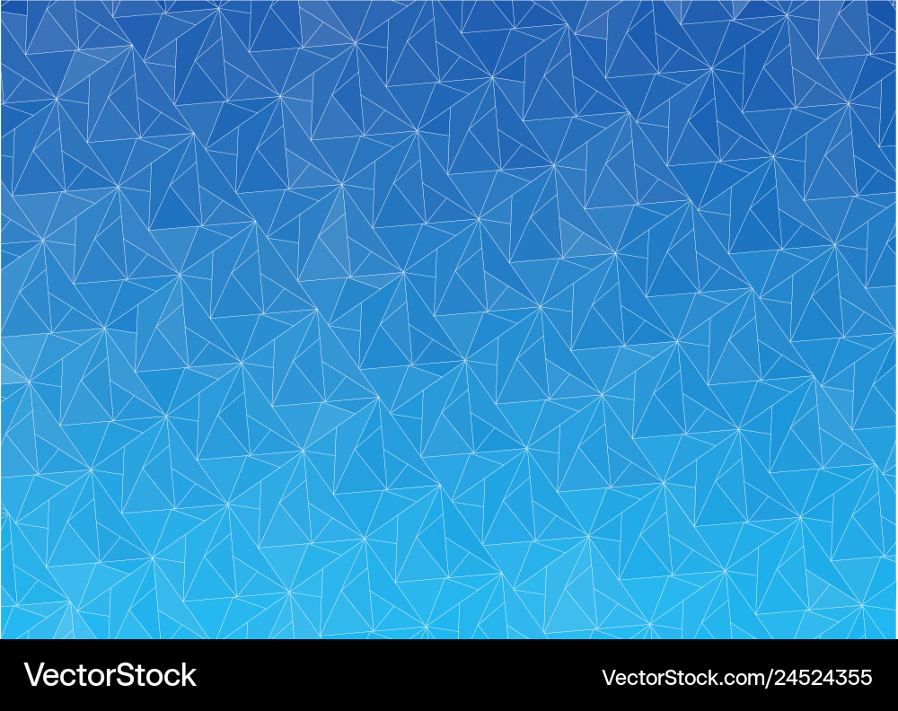 Blue abstract gradient background with triangles vector image