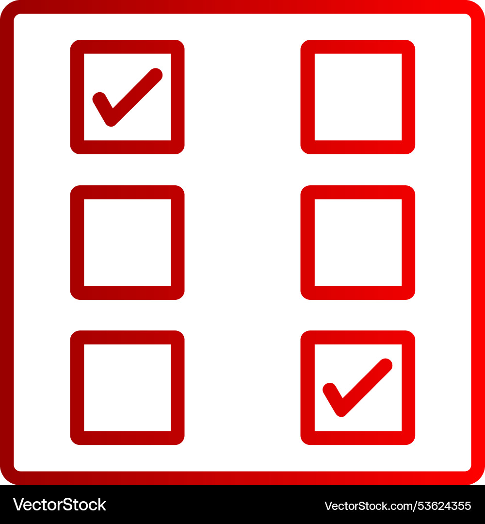 Checkbox line gradient icon vector image