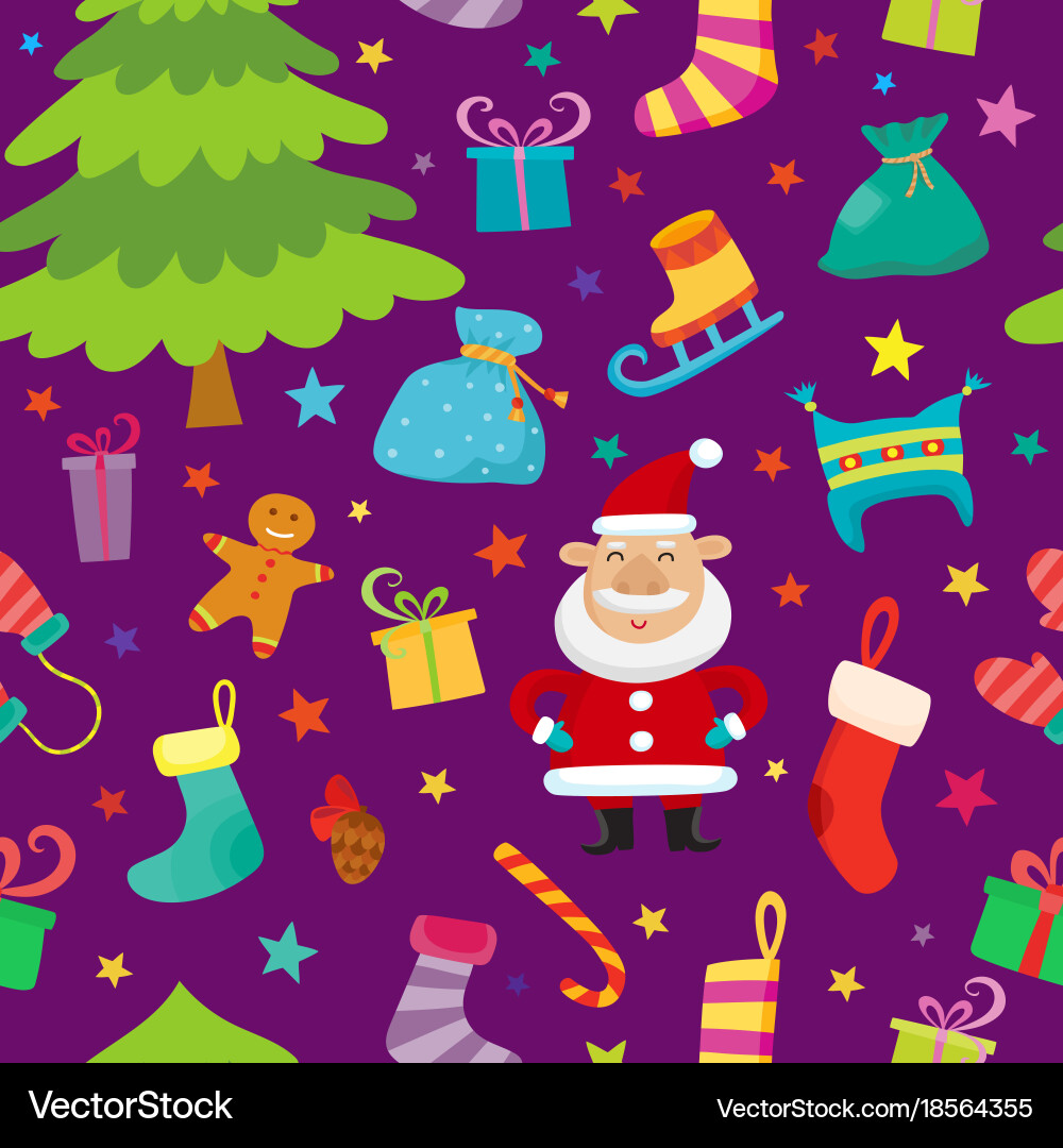 Christmas seamless simple pattern with stars Vector Image