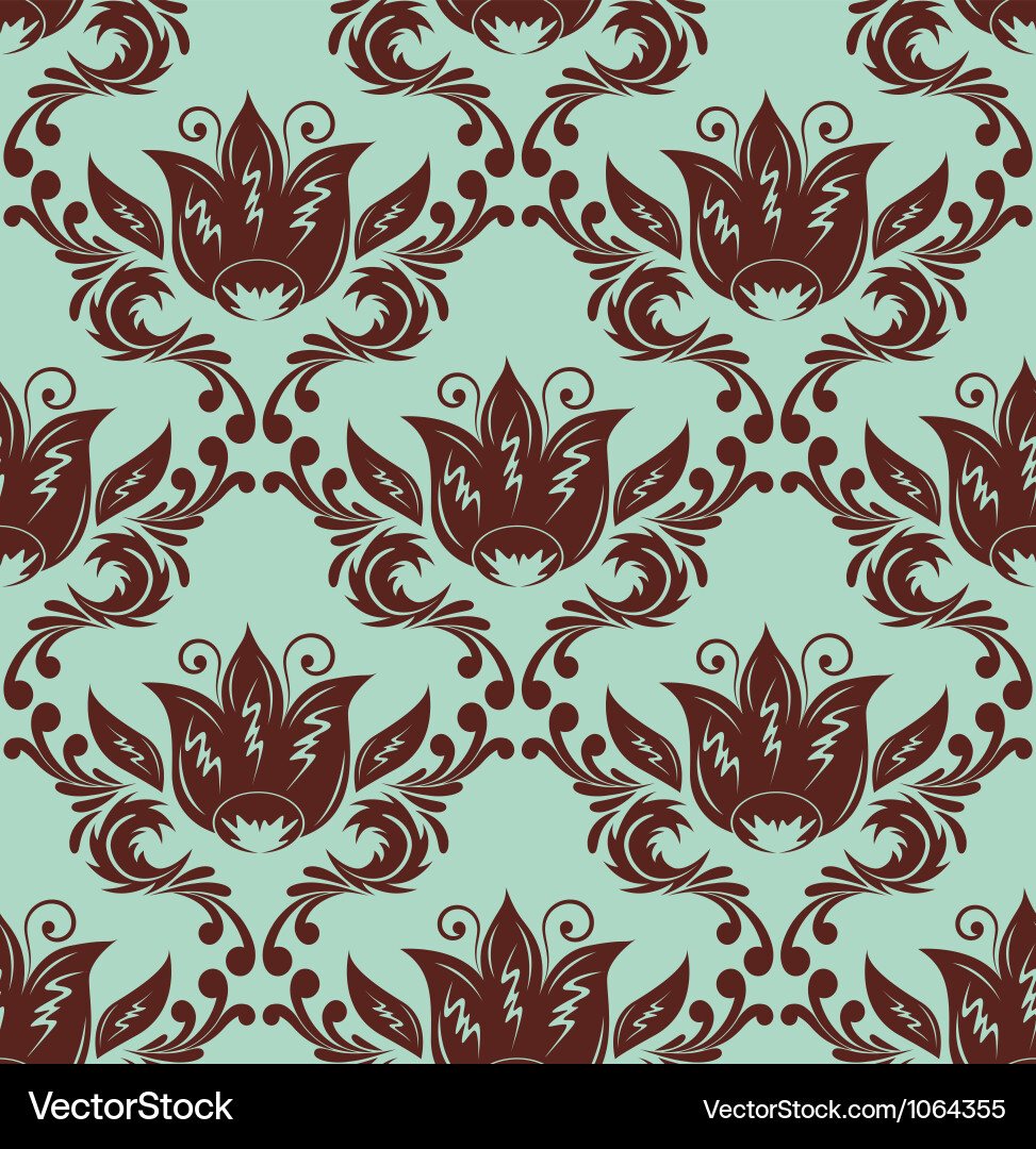 Damask pattern vector image