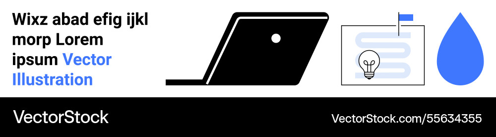 Digital workflow concept with laptop document Digital workflow concept with laptop document vector image