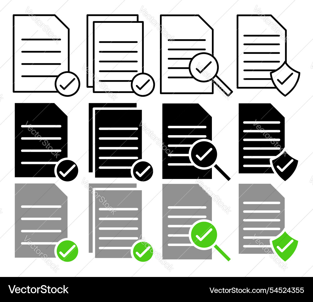 Document verification icon Document verification icon vector image