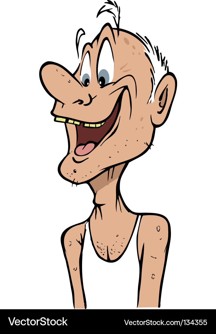 Grumpy Old Man Vector Image