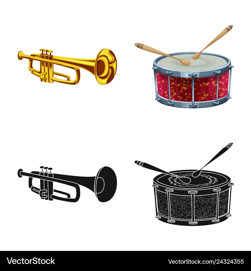 Isolated object of music and tune logo set Vector Image